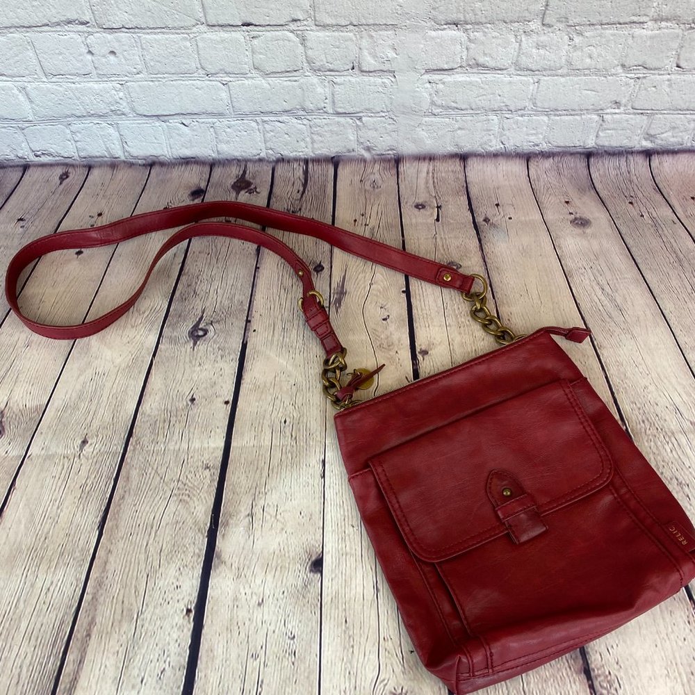 Relic Faux Leather Crossbody Bag Purse Red